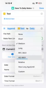 Select file format