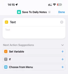 First action