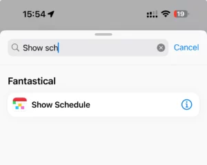 New schedule action