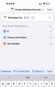 Select current date
