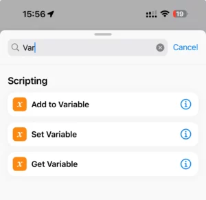 Set variable