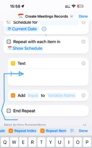 New text field in loop