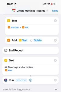 Create title and put data to text